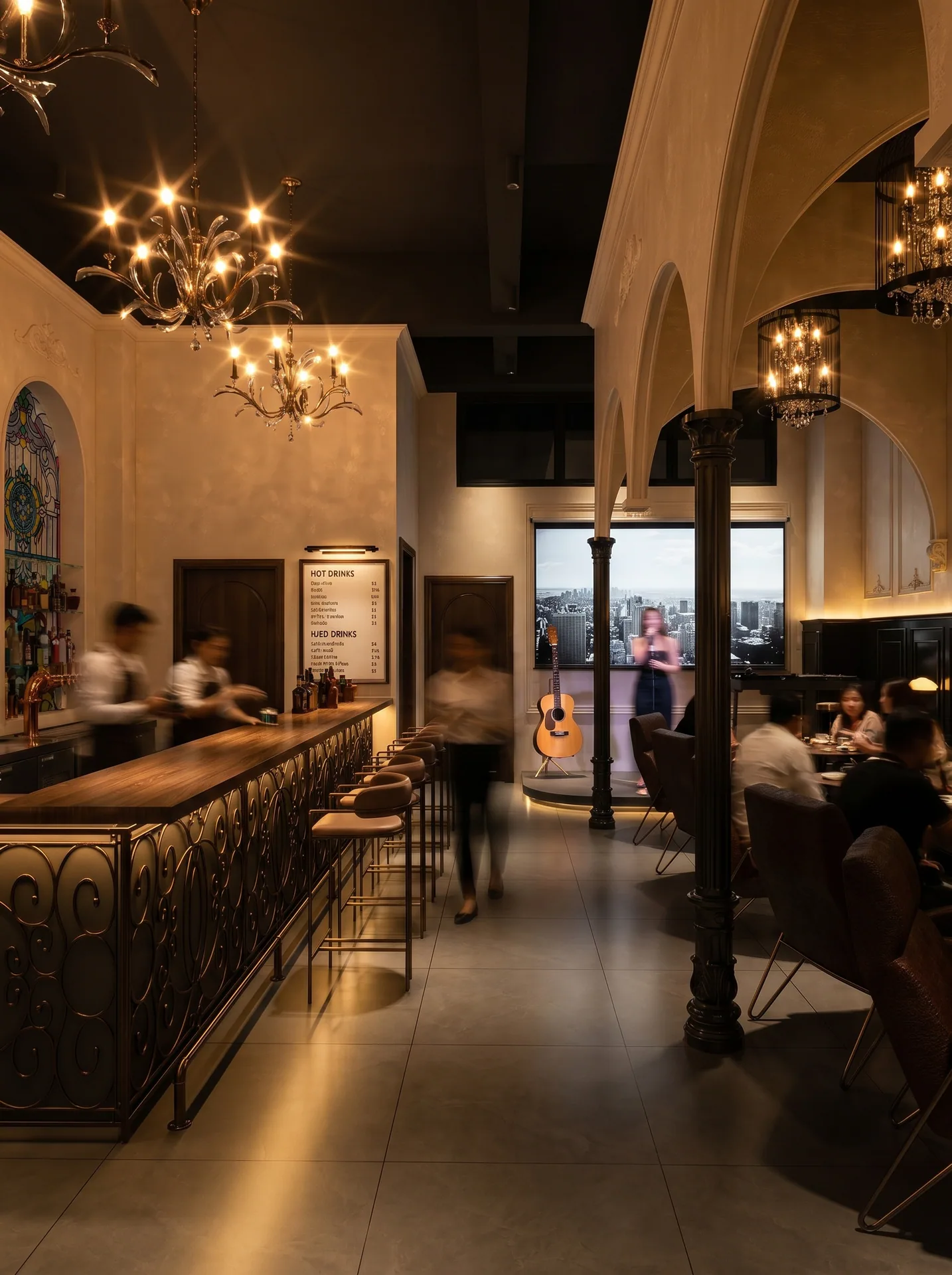 Retro European-style social lounge space project image